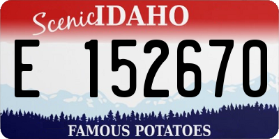 ID license plate E152670