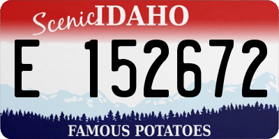 ID license plate E152672
