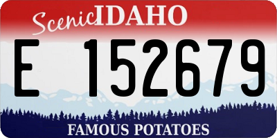 ID license plate E152679