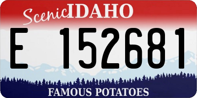 ID license plate E152681