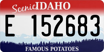 ID license plate E152683