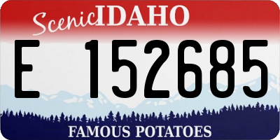 ID license plate E152685