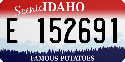 ID license plate E152691
