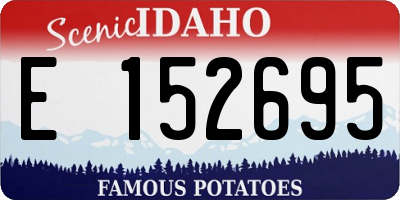 ID license plate E152695