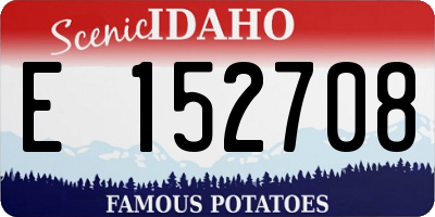 ID license plate E152708