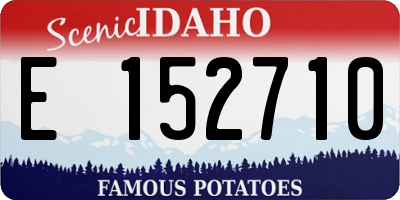 ID license plate E152710