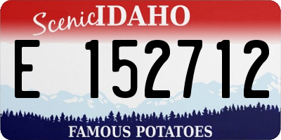 ID license plate E152712