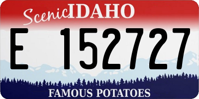 ID license plate E152727