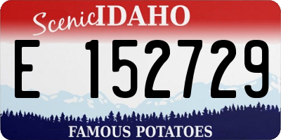 ID license plate E152729