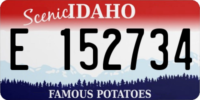 ID license plate E152734