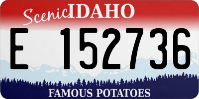 ID license plate E152736