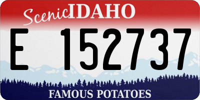 ID license plate E152737