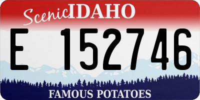 ID license plate E152746