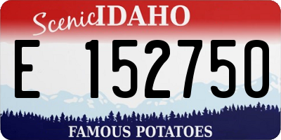 ID license plate E152750