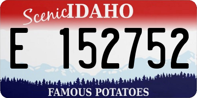 ID license plate E152752