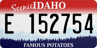 ID license plate E152754