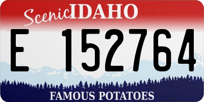 ID license plate E152764