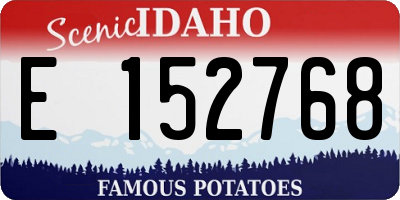 ID license plate E152768