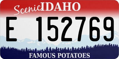 ID license plate E152769