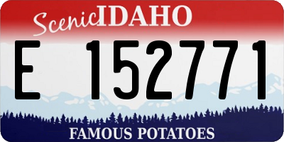 ID license plate E152771