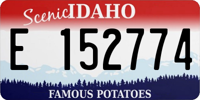 ID license plate E152774