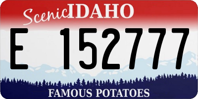 ID license plate E152777