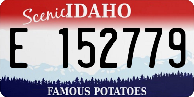 ID license plate E152779