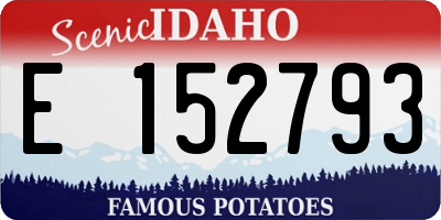 ID license plate E152793