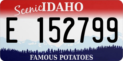 ID license plate E152799
