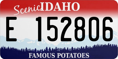 ID license plate E152806