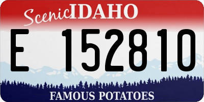 ID license plate E152810
