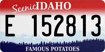 ID license plate E152813