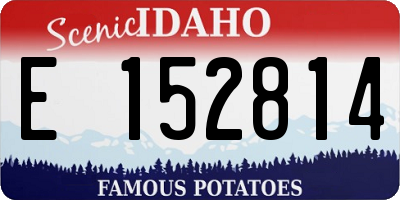ID license plate E152814
