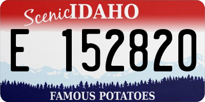 ID license plate E152820