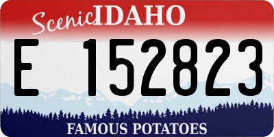 ID license plate E152823