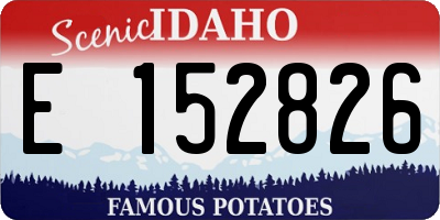 ID license plate E152826