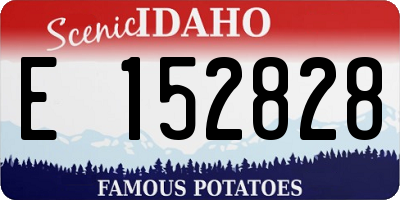 ID license plate E152828