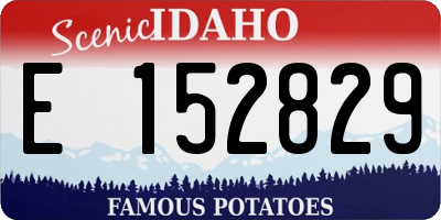 ID license plate E152829
