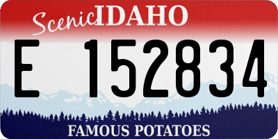 ID license plate E152834