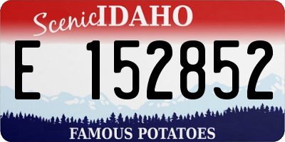 ID license plate E152852