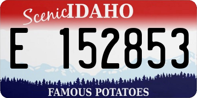 ID license plate E152853