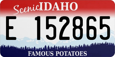 ID license plate E152865