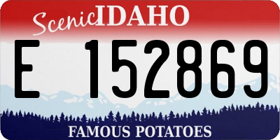 ID license plate E152869