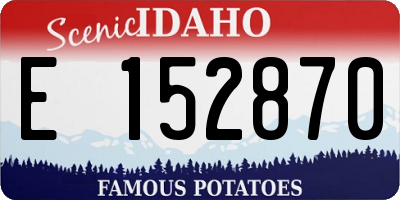ID license plate E152870