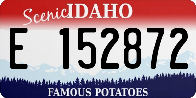 ID license plate E152872