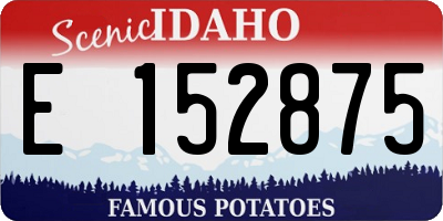 ID license plate E152875