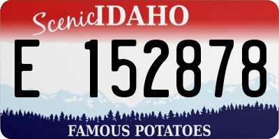 ID license plate E152878