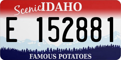 ID license plate E152881