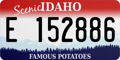 ID license plate E152886