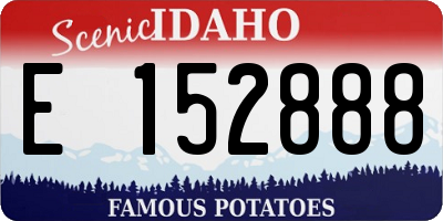 ID license plate E152888